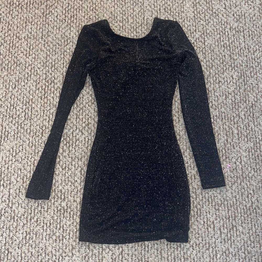 Black mini dress